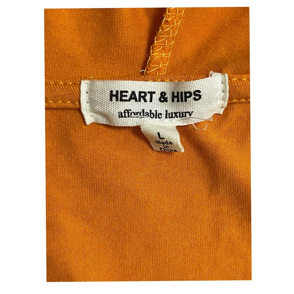 Heart And Hips Long Sleeve Dress Hoodie ORANGE Size L - Picture 6 of 7